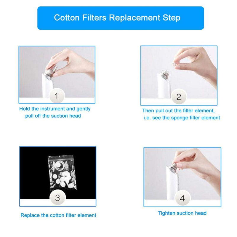 [Australia] - ZJchao Microdermabrasions Filters, 500pcs Replacement Sponge Cotton Filter Round Filtering Pads for Blackhead Removal Beauty Machine(10mm) 10mm 
