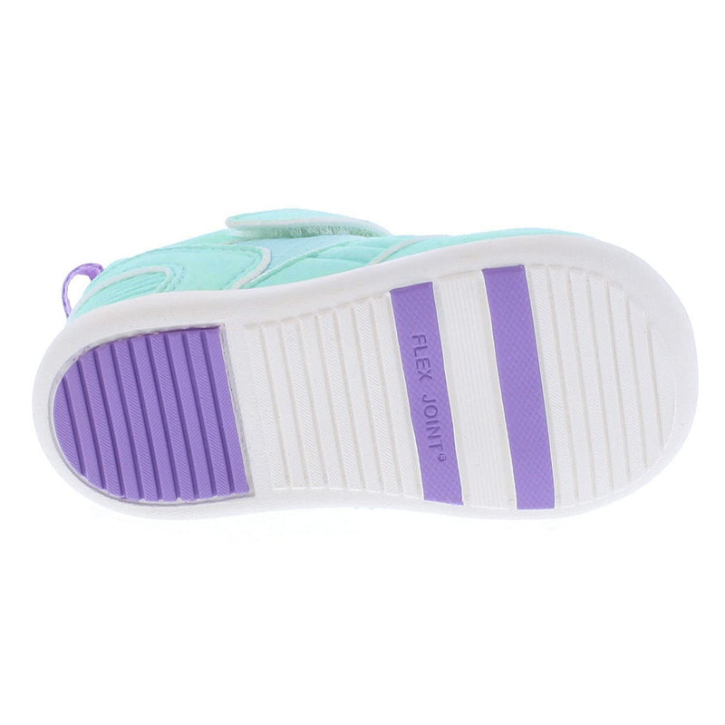 [Australia] - TSUKIHOSHI 2510 Racer Strap-Closure Machine-Washable Baby Sneaker Shoe with Wide Toe Box and Slip-Resistant, Non-Marking Outsole - for Infants and Toddlers, Ages 0-4 3.5 Infant Mint/Lavender 