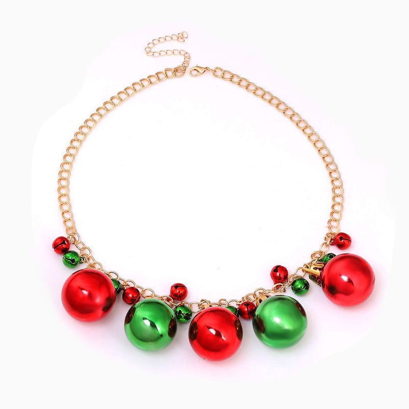 [Australia] - XOCARTIGE Christmas Necklaces for Girls Festive Gift Ball Pendant Necklace Chain Necklaces for Women (D Gold) 