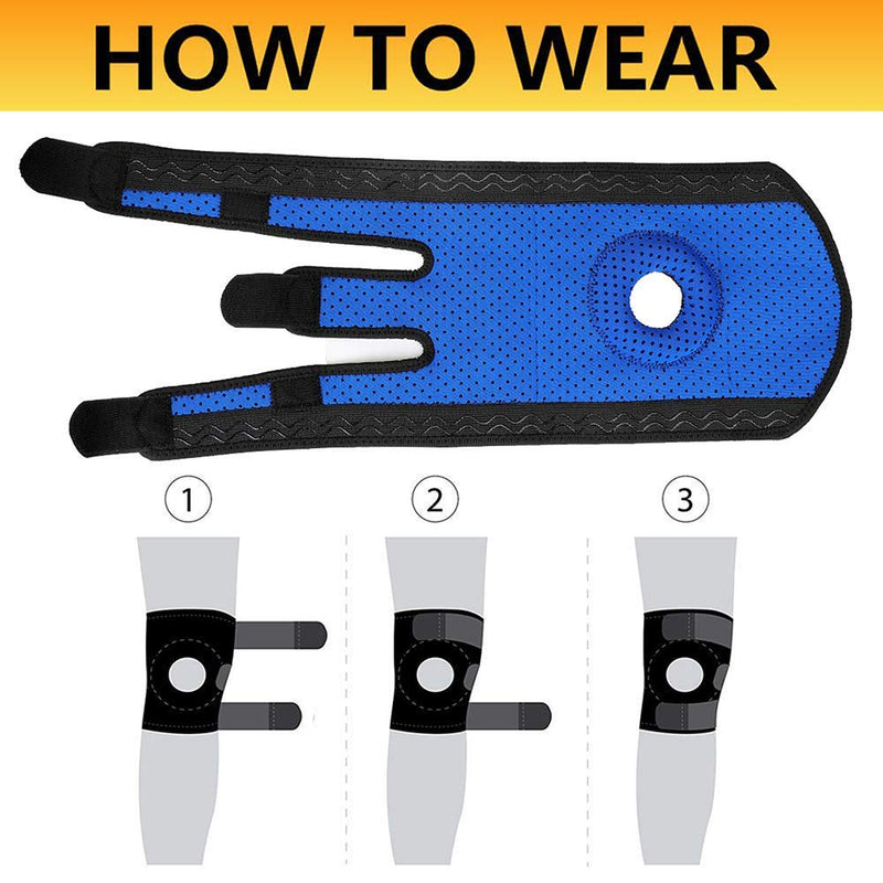 [Australia] - KGONE Knee Brace Support with Anti-Slip Design, Fully-Adjustable Neoprene Brace-Support for Sports, Arthritis Pain Relief, Joint Pain, Tendonitis, Meniscus Tear, Basketball, Running, Men & Women 