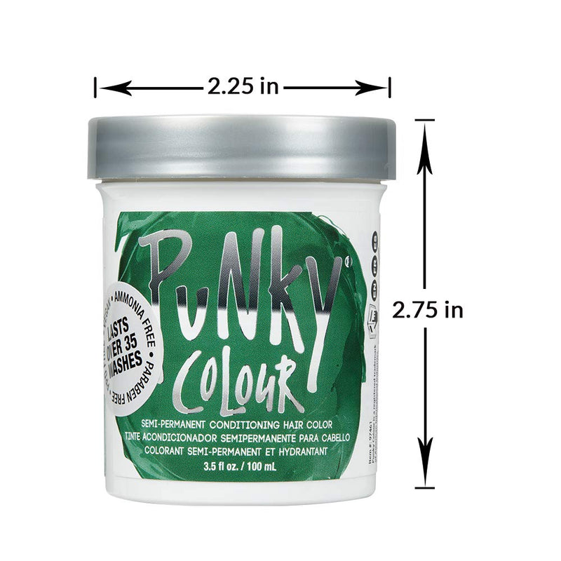 [Australia] - Punky Alpine Green Semi Permanent Conditioning Hair Color, Non-Damaging Hair Dye, Vegan, PPD and Paraben Free, Transforms to Vibrant Hair Color, Easy To Use and Apply Hair Tint, lasts up to 35 washes, 3.5oz 