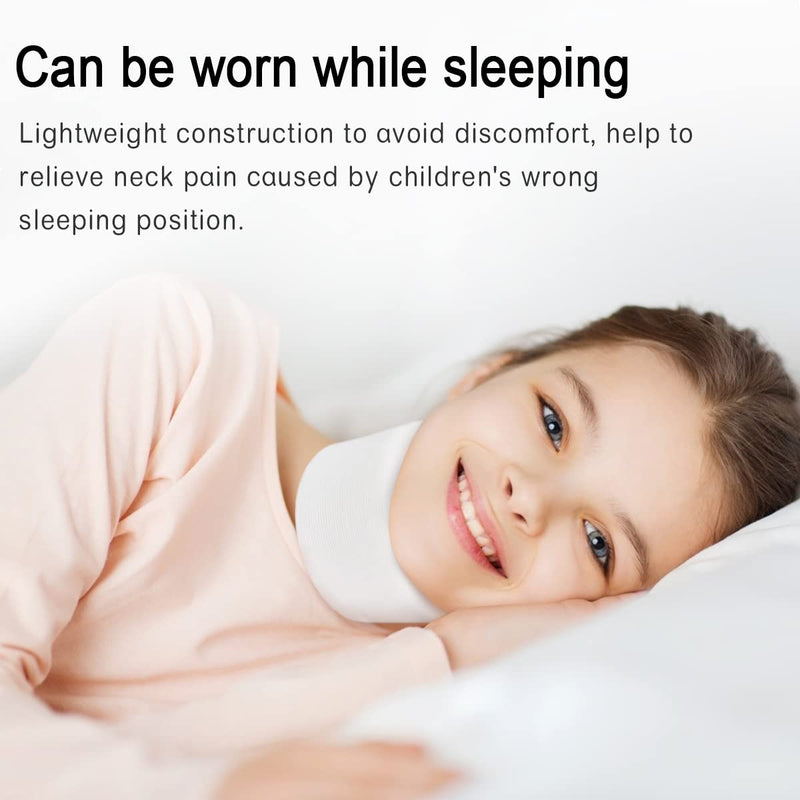 [Australia] - HKJD Kids Neck Brace for Neck Pain and Support - Soft Foam Pediatric Cervical Collar for Sleeping - Adjustable Youth Neck Support for Children Whiplash, Torticollis and Injury Support(L) Large 
