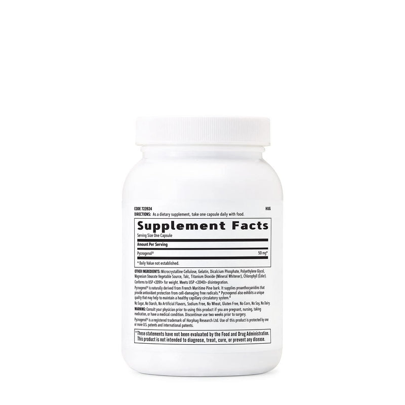 [Australia] - GNC Pycnogenol 50mg, 120 Capsules, Maintains Circulatory Health 