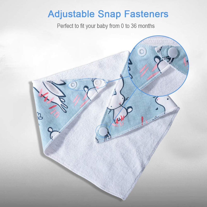 [Australia] - Lekebaby Baby Bandana Dribble Bibs Drool Bibs for Boys Girls Unisex,Teething Bibs,Pack of 8,Soft Fabric for 100% Comfort Absorbent with Adjustable Snaps,Gifts for Newborn and Toddlers Baby Boy 
