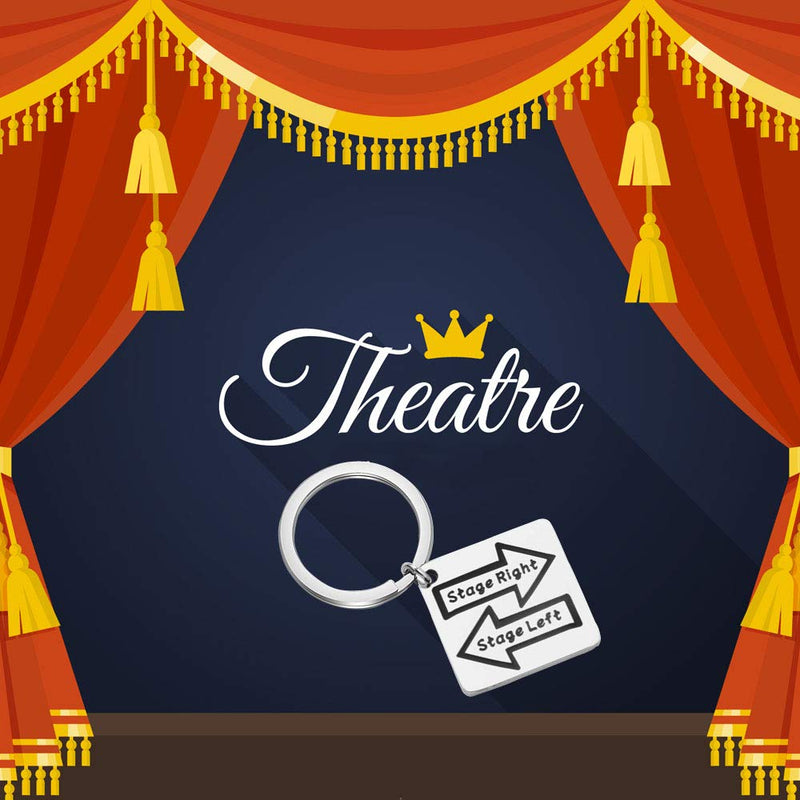 [Australia] - KUIYAI Theater Keyring Stage Right Stage Left Keychain Musical Theater Gift 