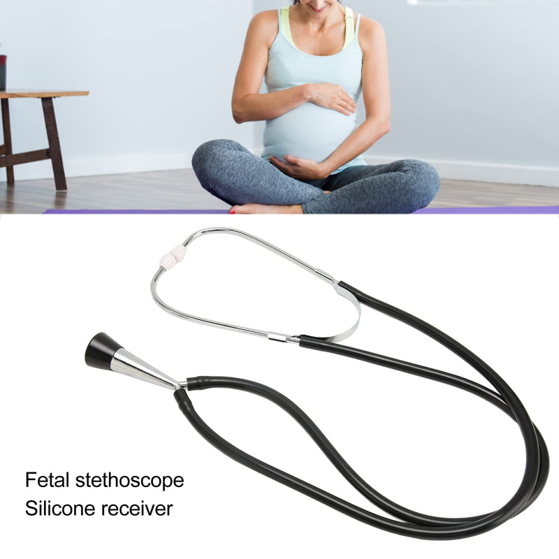 [Australia] - Fetal Stethoscope, Fetal Heart Stethoscope Monitoring Fetal Stethoscope Monitor Fetal Stethoscope Aluminum Alloy Soft Silicone Black Flexible Professional 