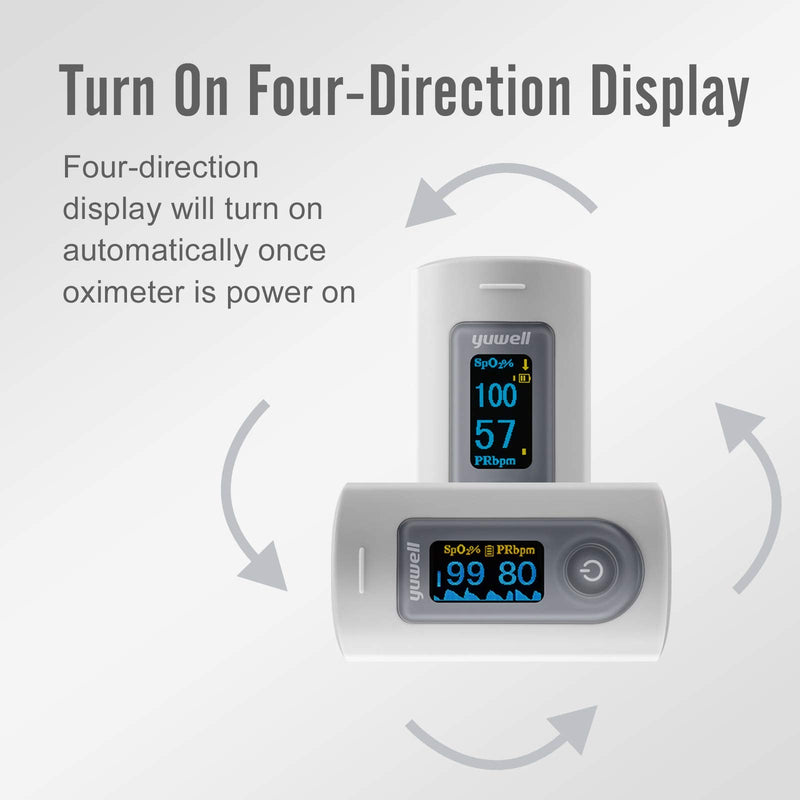 [Australia] - yuwell Pulse Oximeter Fingertip Blood Oxygen Saturation Monitor with Pulse Rate Display 