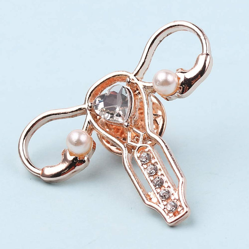 [Australia] - RTY 3 Pics Personality Human Body Organ Uterus Rhinestones Brooch Pin Doctor Nurse Clothing Jacket Jewery Gift 