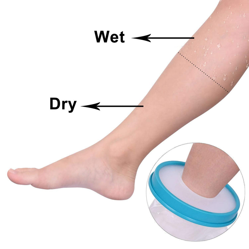 [Australia] - DESTRIC Waterproof Leg Cast Cover for Shower,Cast and Bandage Protector for Bathing,Watertight Plastic Protection Reusable Seal for Broken Leg Knee Foot Ankle Wound 1 Count (Pack of 1) 