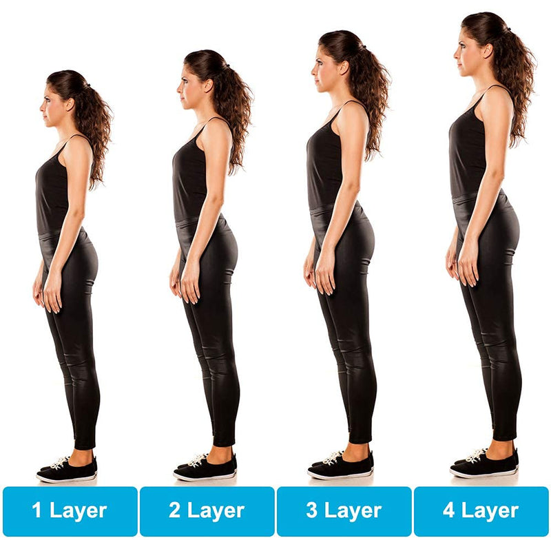 [Australia] - (4 Layers) Height Increase Insoles,Adjustable Orthopedic Heel Lift Inserts,Heel Cushions for Leg Length Discrepancies,Heel Pain,Heel Spurs and Achilles tendonitis for Men and Women.(1Pairs) 4Layer Women4.5-9.5/Men 6-8.5 4layers 