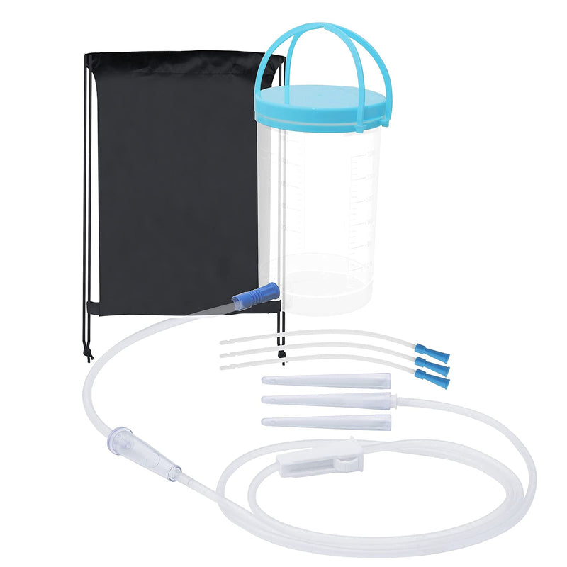 [Australia] - Clear Enema Kit 6Pcs Enema Nozzle Tips Colon Tube Replacement, Coffee Enema Bucket kit for Water Colon Cleansing Constipation Detox 6ft Silicone Tubing Hose Set Portable Irrigator Reusable BPA Free PP 