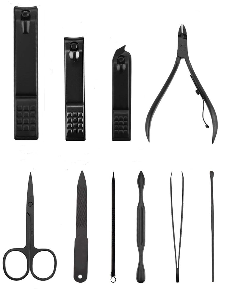 [Australia] - Manicure Set-18 In 1 Stainless Steel Nail Care Set-Professional Ingrown Toenail Clipper Grooming Tool-Pedicure Kit with Toe Nail Cutter-Thick Nail Scissors Toiletries with Cuticle Trimmer Black&Red 18 In 1 