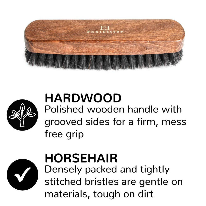 [Australia] - FootFitter Executive Travel Shoe Shine Kit - Shine Brush, Dauber Brushes, Shoe Polishes, Shine Cloths, Shoe Horn, Travel Bag! 