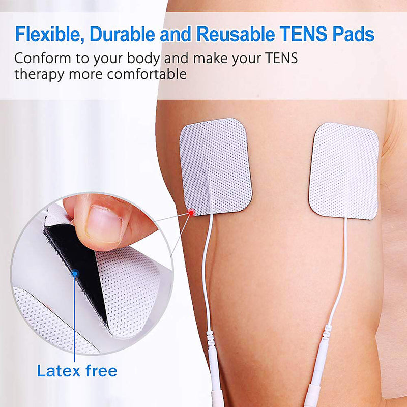 [Australia] - roovjoy TENS Unit EMS Muscle Stimulator Massage Electrodes Pads with Premium Gel 2 * 2'、 20 Pcs Patches Replacement Pads 