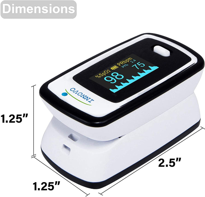 [Australia] - Innovo Deluxe iP900AP Fingertip Pulse Oximeter with Plethysmograph and Perfusion Index (Off-White with Black) 