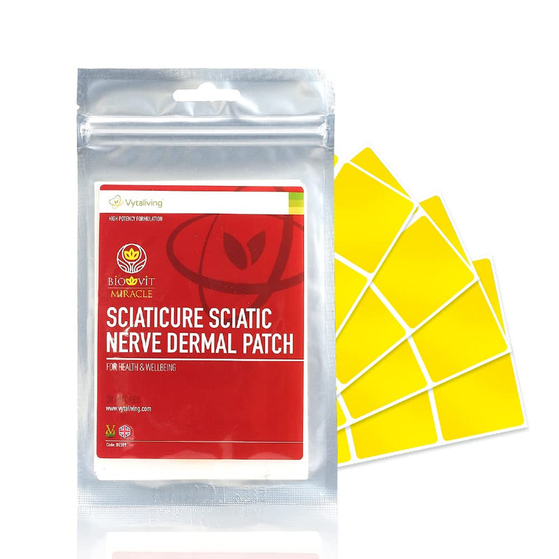 [Australia] - VYTALIVING Biofeedbac Sciaticure Knee Wrap and Sciatica Nerve Dermal Patch Bundle - Sciatica Nerve Relief Knee Joint Strap & Nervous System Health Topical Patch 