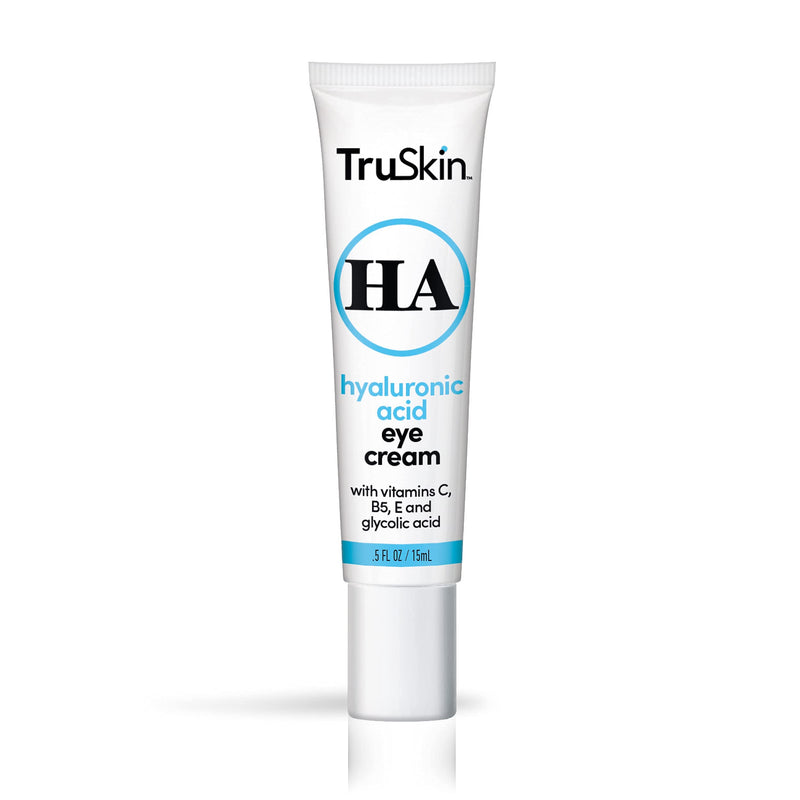 [Australia] - TruSkin Hyaluronic Acid Eye Cream, Anti-Aging Treatment for Under Eyes with Super Blend including Vitamin C, Vitamin B5, Vitamin E and Glycolic Acid, Best for Dark Circles, Fine Lines and Wrinkles 