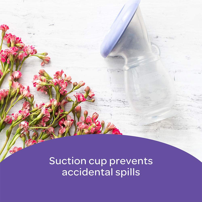 [Australia] - Lansinoh Breastmilk Collector Breastpump for Excess Breast Milk from Breastfeeding Mums BPA BPS Free 100% Silicone with Lid & Neck Strap, Transparent 