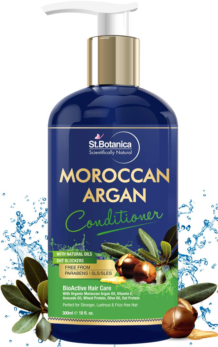 [Australia] - St.Botanica Moroccan Argan Hair Conditioner 300ml - No SLS/Paraben - With Moroccan Argan Oil, Avocado Oil, Wheat Protein, Olive Oil, Silk Protein 