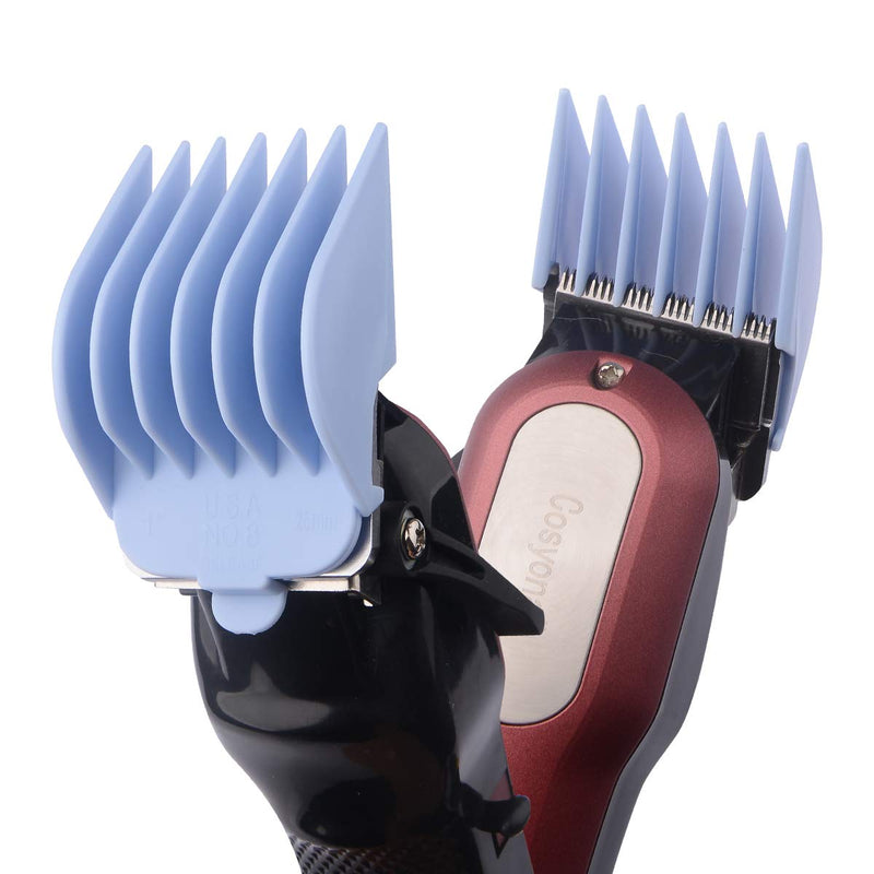 [Australia] - 8 Color Professional Hair Trimmer/Clipper Guard Combs Guide Combs Coded Cutting Guides/Combs #3170-400- 1/8” to 1 -Great for Hair Clippers/Trimmers Attachment 