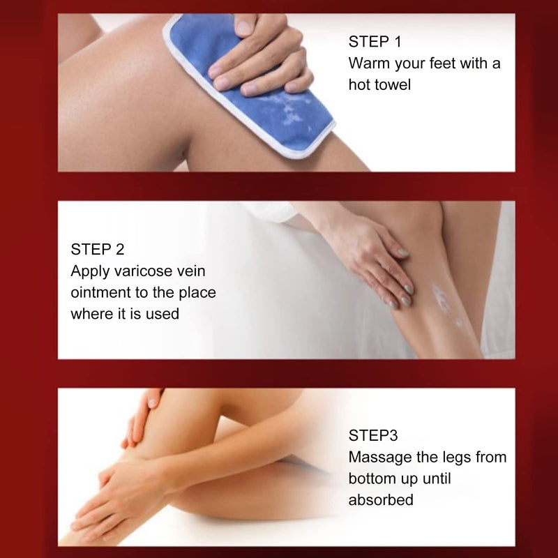 [Australia] - Varicose Veins Cream, Calf Muscle Massage Cream Varicose Vein Treatment for Legs Relief Phlebitis Pain Relief 