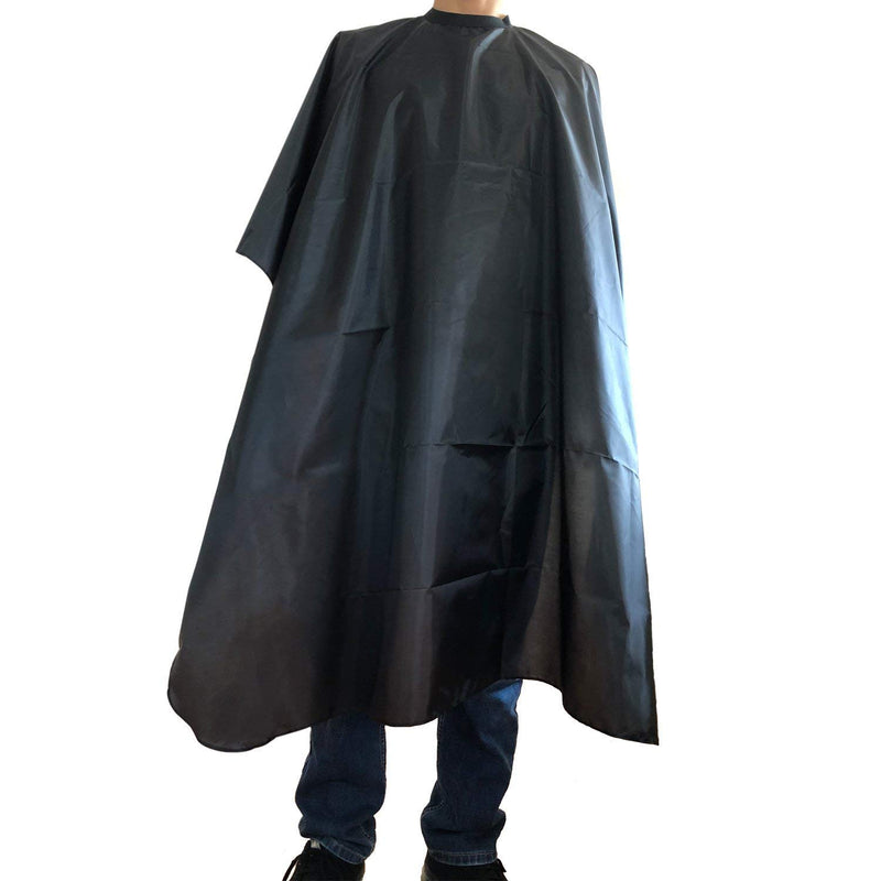 [Australia] - FocusOn 2 Pack Professional Barber Cape, Salon Styling Cape with Adjustable Snap Closure for Hair Cutting, 59" x 51", Black 