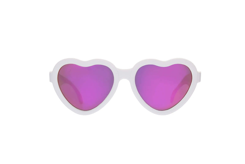 [Australia] - Babiators Blue Series Polarized UV Protection Children's Sunglasses Ages 3-5Y White Heart / Pink Mirror 