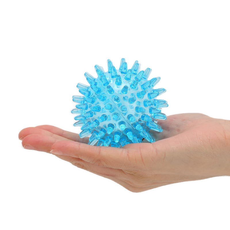 [Australia] - Spiky Ball, Soft Transparent Massage Ball Spiky Ball Hollow Strength Recovery Exercise Stress Relief Massage Ball for Hand Wrist, Foot, Back, Muscles(6CM) 6CM 