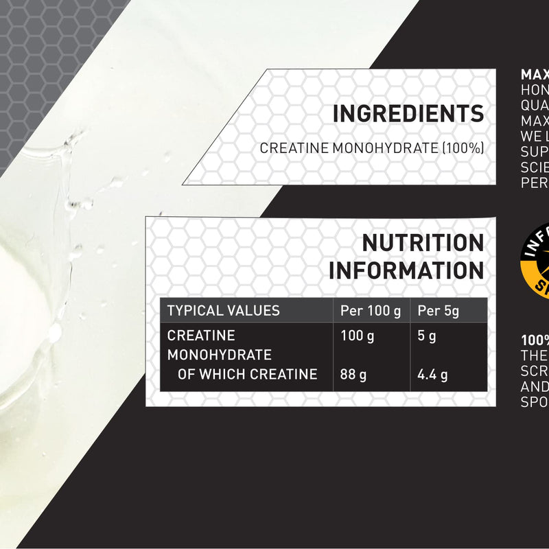 [Australia] - Maximuscle Creatine | Performance Boosting Creatine Monohydrate Powder | Unflavoured, 300g - 60 Servings 