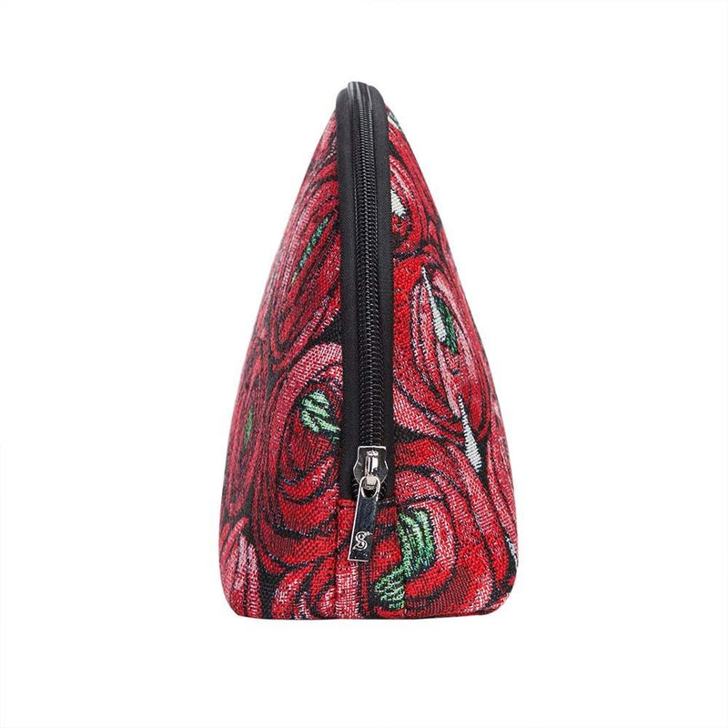 [Australia] - Charles Rennie Mackintosh Rose and Teardrop Art Nouveau Cosmetic Bag/Ladies Makeup Bag/Beauty Travel Case By Signare Tapestry/COSM-RMTD 