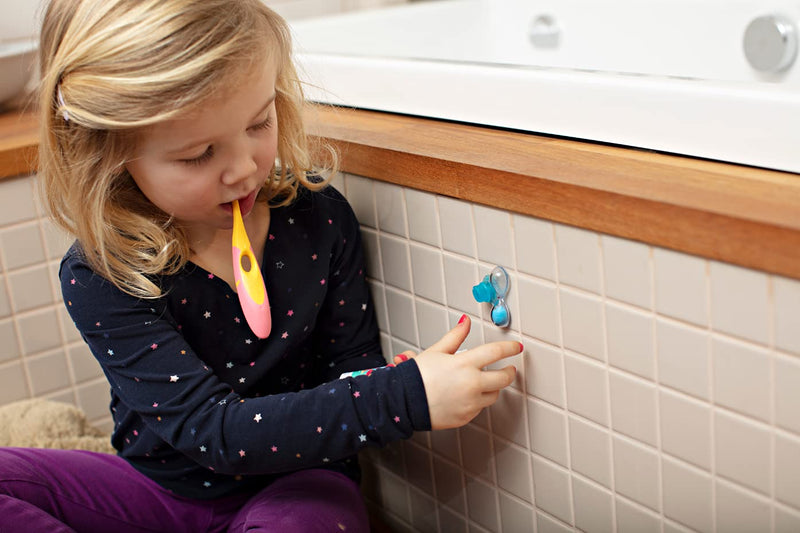 [Australia] - Jordan ® | Step 2 Toothbrush Kids | Kids Toothbrush for Age 3-5 Years Old | Soft Bristles, Dual Ergonomic Handle & BPA Free | Pink & Yellow Color | Pack 4 Units 