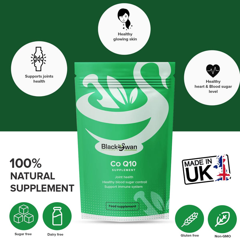 [Australia] - Black Swan Co Q10 mg Softgels - Supports Healthy Blood Pressure, Immune System, and Joint Health - Natural Antioxidant Supplement (120 Softgels) 120 Count (Pack of 1) 