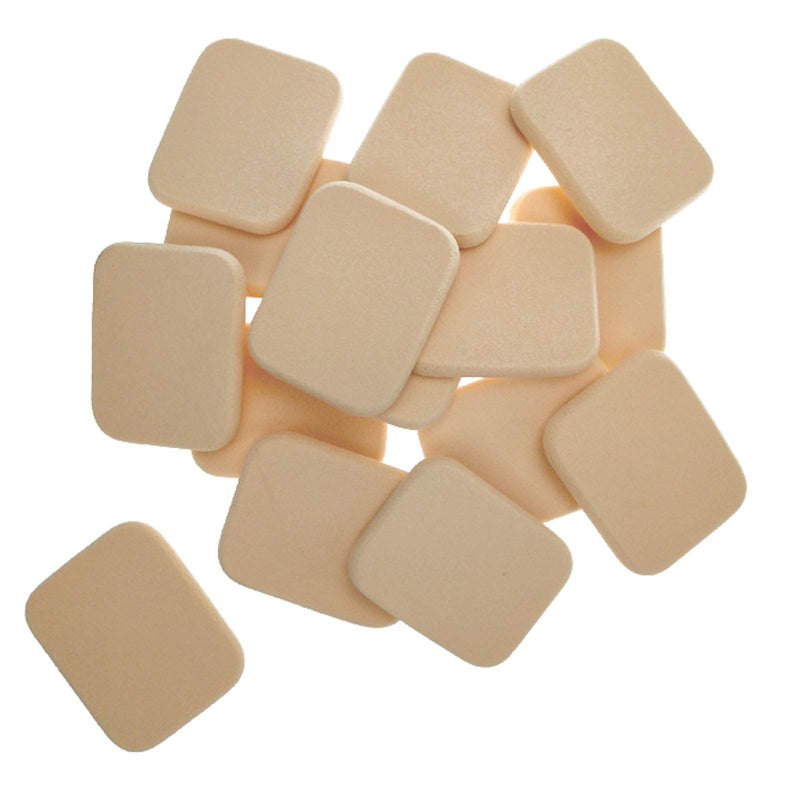 [Australia] - 25 Pcs Women's Square Soft Makeup Beauty Eye Face Foundation Blender Facial Smooth Powder Puff Cosmetics Blush Applicators Sponges Use for Dry and Wet 