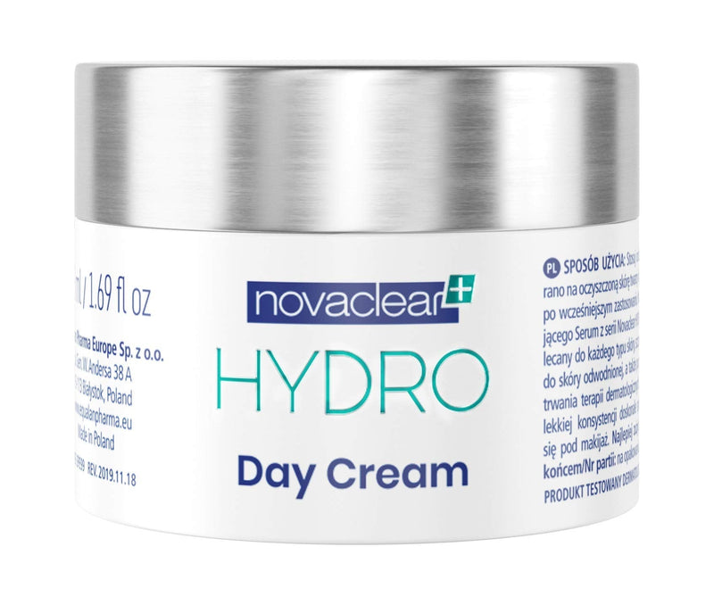 [Australia] - Equalan Pharma Hydro Day Cream Gel, Cream Gel for Face 50 ml, Day Cream Gel with 10% Low and Medium Molecular Hyaluronic Acid, Cream with Vitamin E with Rose Hip and Green Tea Extract. 
