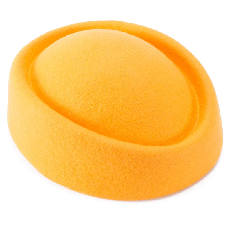 [Australia] - Lawliet Cocktail Fascinator Base Wool Air Hostesses Pillbox Hat Millinery Making A139 Yellow 