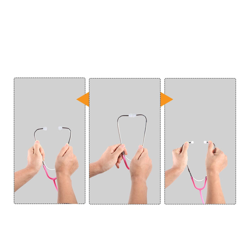 [Australia] - MorTime Dual Head Stethoscope, Real Working Stethoscope for Kids Cosplay, Educational Equipment, Pink (1 pc) 