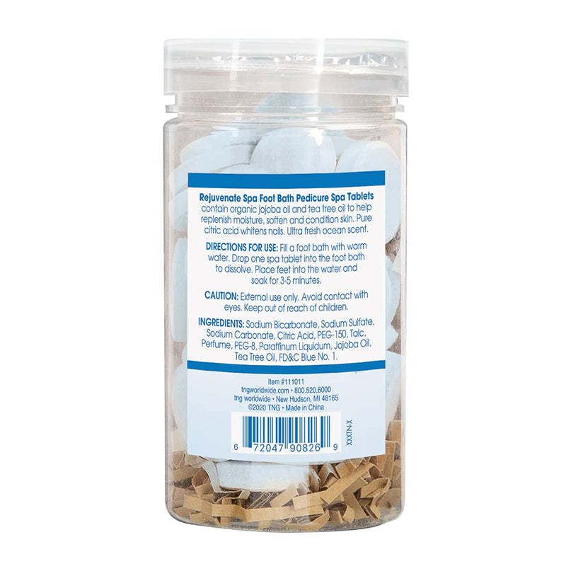 [Australia] - Rejuvenate Spa Foot Bath Pedicure Spa Tablets, Ocean Breeze, Natural & Organic Foot Soak Tablets for Softening Skin & Replenishing Moisture, 40-Count 