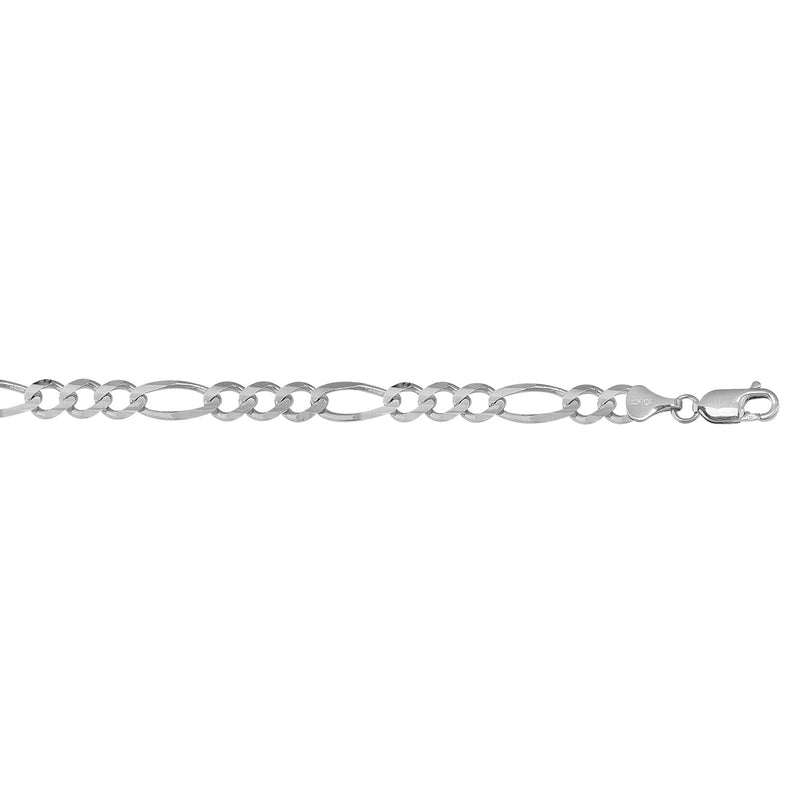 [Australia] - Ritastephens Sterling Silver or Gold Tone Italian 2.1mm Figaro Link Chain Anklet, Bracelet, or Necklace 11" Anklet (Silver) 