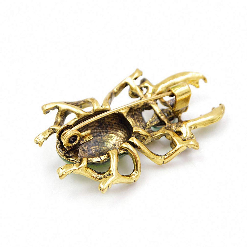 [Australia] - Jana Winkle 3 Colors Rhinestone Beetle Brooches Women Enamel Insect Brooch Pin Small Bugs Jewelry Gift blue 