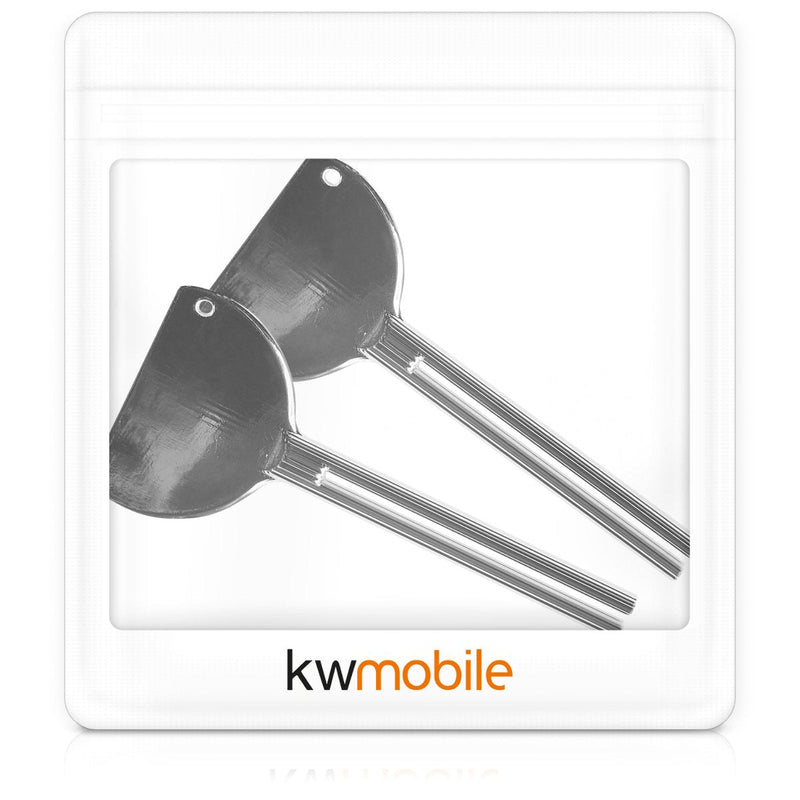 [Australia] - kwmobile 2 Pc Toothpaste Tube Squeezer - Metal Toothpaste Dispenser Squeezers for Bathroom, Salon - Ultimate Bathroom Tool in Silver 