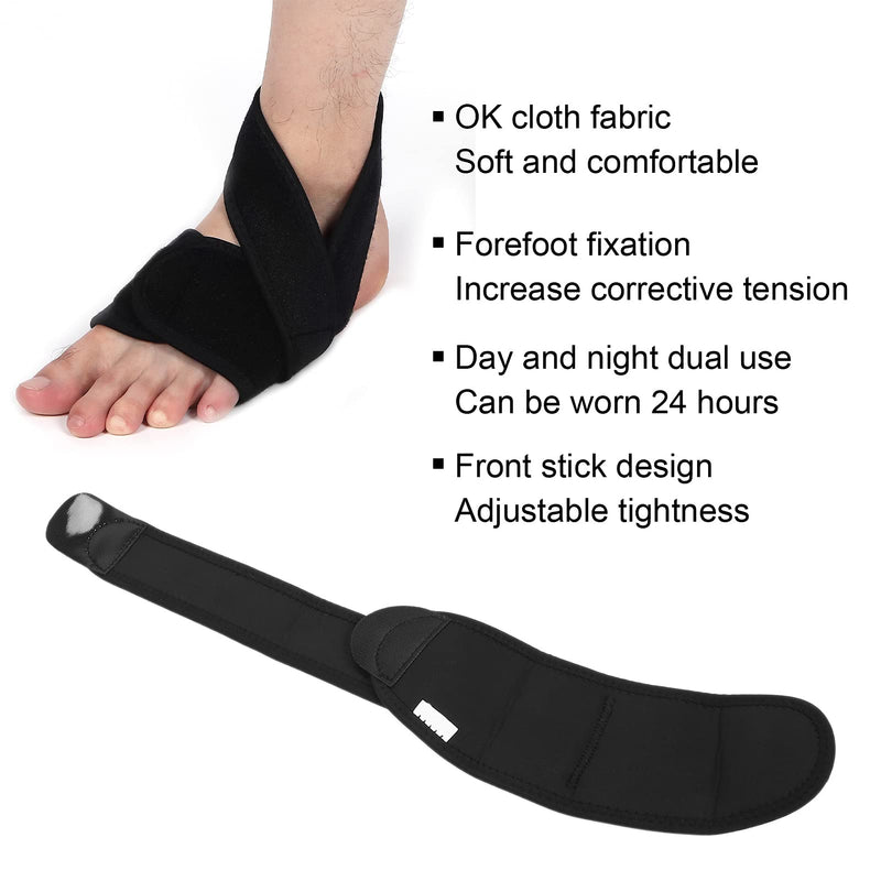 [Australia] - Foot Drop Brace, Professional Elastic Soft Foot Drop Brace Adjustable Foot Varus Valgus Correction Belt Breathable Foot Orthotic Brace Wrap(left) left 