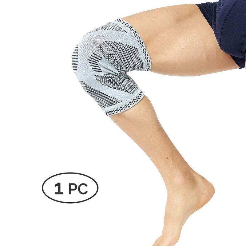 [Australia] - NeoTech Care Knee Support Brace, Bamboo Fiber, Gray (Size S, 1 Unit) Small (Pack of 1) 