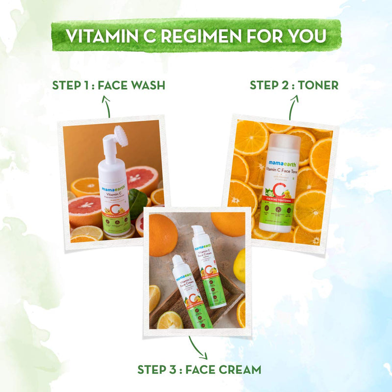 [Australia] - Mamaearth Vitamin C Face Wash with Foaming Silicone Cleanser Brush Powered by Vitamin C & Turmeric - 150ml 