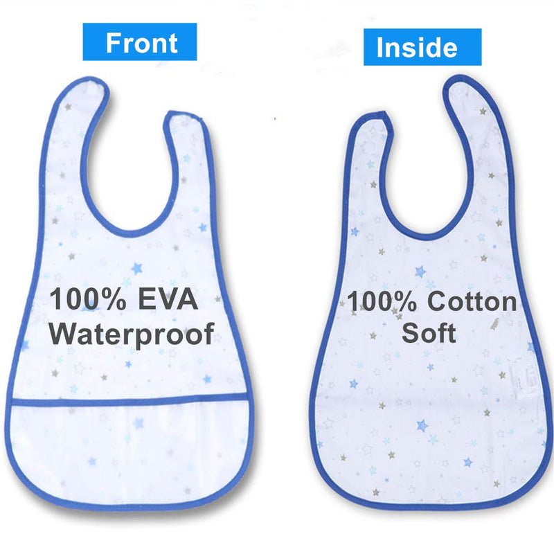 [Australia] - Baby bibs Waterproof Bib - Feeding bib, Adjustable Washable, Soft ForToddler Infant Kids, 0-24 Months Color1 