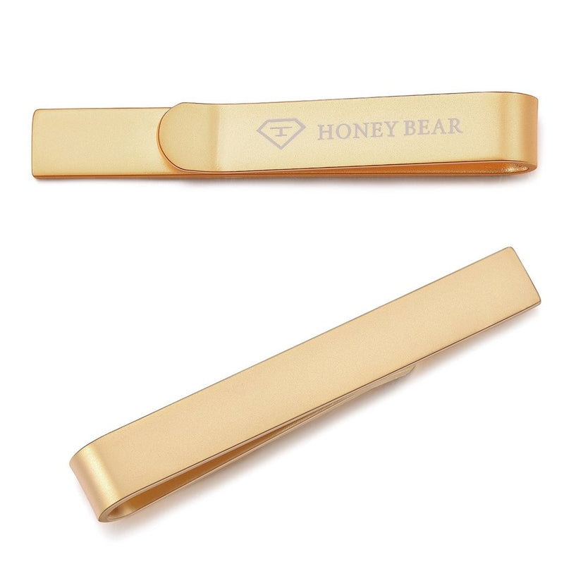 [Australia] - HONEY BEAR 3pcs Mens Boys Skinny Tie Clip Set Tie Bar for Narrow Tie Gift 4cm 3pcs Set without box 