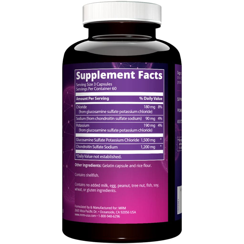 [Australia] - MRM - Glucosamine 1500mg/Chondroitin Sulfate 1200 mg 180 caps 180 Count (Pack of 1) 