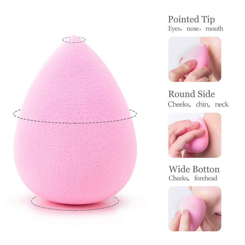 [Australia] - EDA LUXURY BEAUTY NUDE PINK Ultimate BEAUTY SPONGE Blender Egg Shape FLAWLESS Makeup Sponge Blending Liquid Foundation Concealer Cream Blush Contour Powder Extra Smooth Perfect Puff Latex Free Vegan WATER DROP(PINK) 