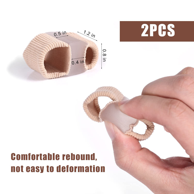 [Australia] - AIEX 2pcs Bunion Toe Separators for Overlapping Toes, Gel Toe Spacers with 2 Loops for Feet, Toe Separators Bunion Corrector for Women Men 