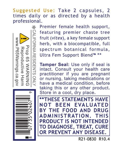 [Australia] - Premier Research Fem Balance-FX, 60 Capsules, Vegan Product - Comprehensive Female Formula for Premier Female Health Support 