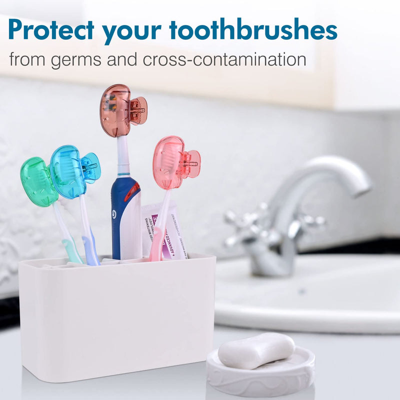 [Australia] - seplouis Toothbrush Head Cover Compatible with Manual Toothbrush & Electric Toothbrush Head, 6 Pack 
